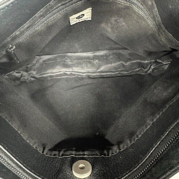 The Sak Pure Leather Shoulder Bag Handbag Purse Black Pebbled Vintage - Picture 8 of 8